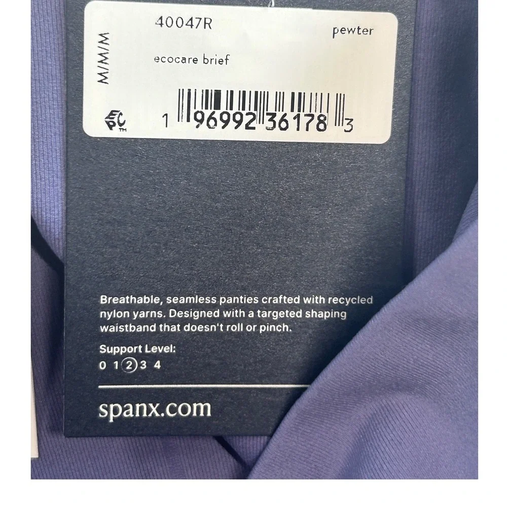 (4 Pair)Spanx EcoCare Brief Women M Pewter Seamless Shaping Panty